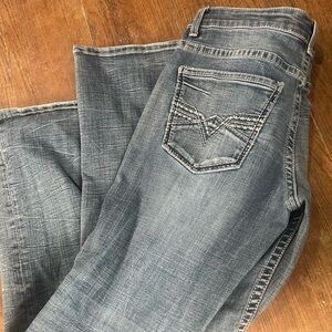 BKE Blue Bootcut Jeans with Faded Wash